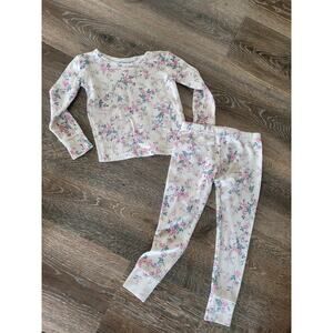 Toddler Girl Laura Ashley‎ Floral Ribbed 2 Piece Outfit size 2t #8